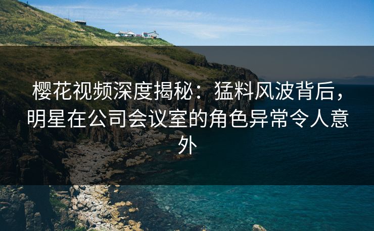樱花视频深度揭秘：猛料风波背后，明星在公司会议室的角色异常令人意外